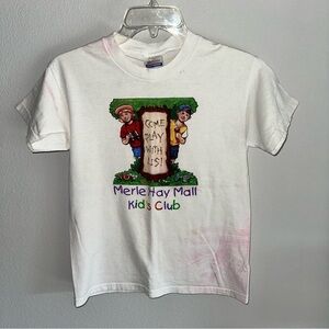 Hanes White Short Sleeve Tee with Graphic design youth M 10-12 y.o.
